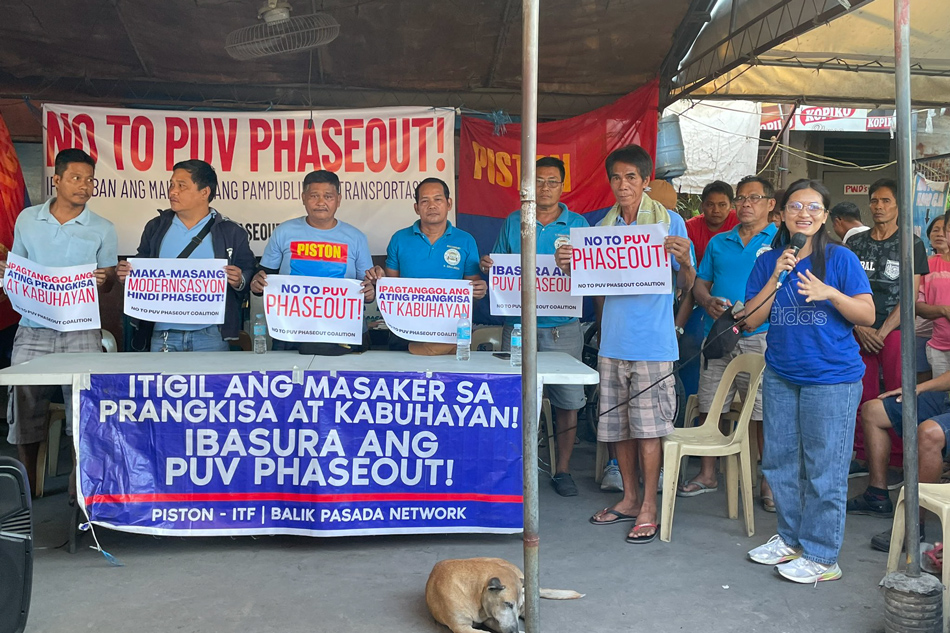 Nasa 600 tsuper sa Pasig City ang nakibahagi sa protesta kontra jeepney phaseout, Martes ng hapon. 📷: Reiniel Pawid, ABS-CBN News