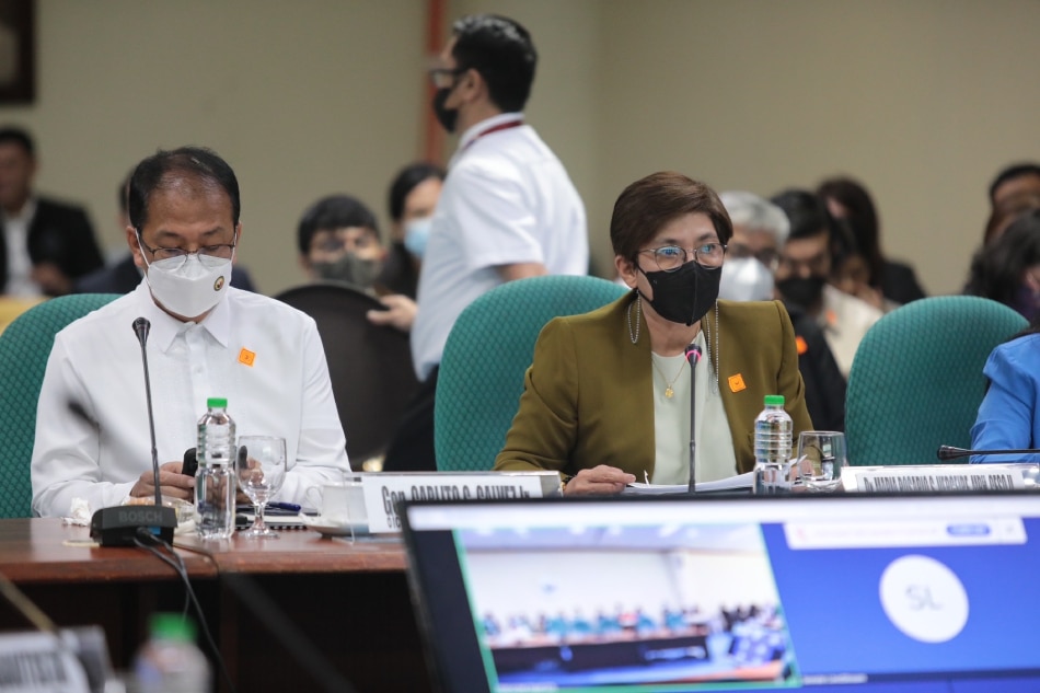 Ma. Rosario Vergeire, officer-in-charge of the Department of Health, attends Thursday, March 9, 2023 the hybrid hearing of the Blue Ribbon Committee. Voltaire Domingo/Senate PRIB