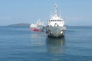 PCG walang nakitang butas sa tumagilid na Japanese fishing vessel sa Mindoro
