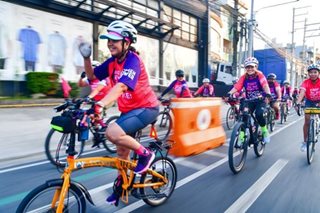 Women pedal for climate justice, food security