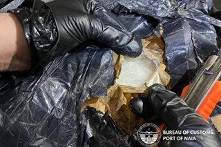 P40.8-M worth of 'shabu' confiscated from passenger in NAIA