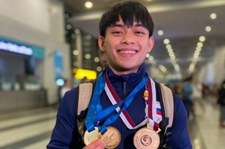 Yulo back in PH after successful World Cup stint