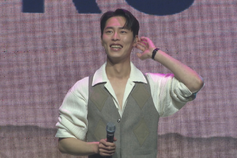 South Korean actor Lee Jae-wook during his fan meet at the New Frontier Theater on March 11, 2023. ABS-CBN News