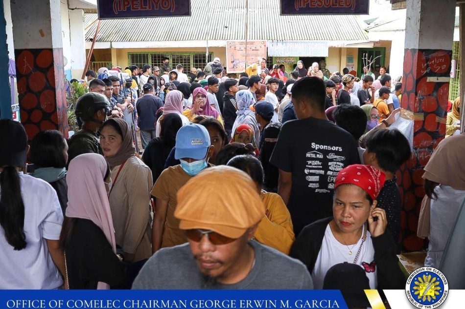 Residents outside of polling precincts in Marawi on March 18, 2023. Photo courtesy of Comelec