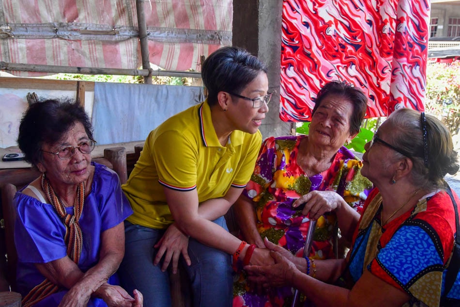 Members of Malaya Lolas, victims of military sexual abuse by the Japanese army during World War II, meet with their legal counsel Atty. Virgie Suarez in Barangay Mapaniqui in Candaba, Pampanga on March 19, 2023, days after the United Nations Committee on the Elimination of Discrimination against Women (CEDAW) released its decision upholding justice for comfort women during World War II. Mark Demayo, ABS-CBN News/File