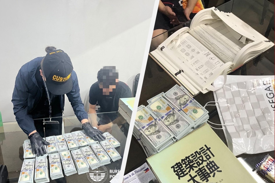  Authorities arrested a Korean passenger carrying undeclared cash worth around P9.1 million. Photos courtesy of BOC-NAIA