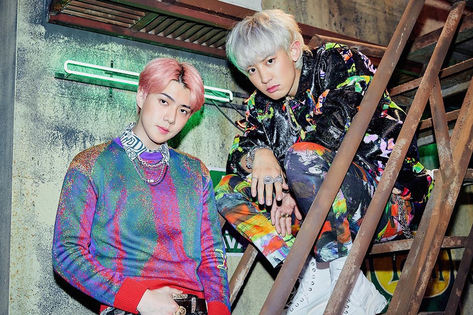 K-pop duo EXO-SC. Photo from EXO's official Facebook page