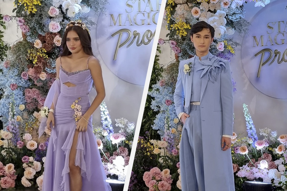 Criza and Josh Worsley walk the 'ivory carpet' separately at the Star Magical Prom on Thursday. Karl Cedrick Basco, ABS-CBN News