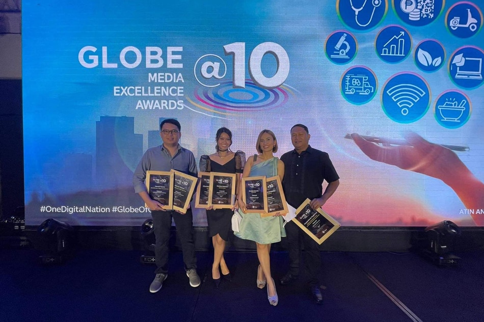 ABS-CBN Regional Correspondents pose after winning awards at the Globe Media Excellence Awards in Cebu City. Francis Magbanua, ABS-CBN News.