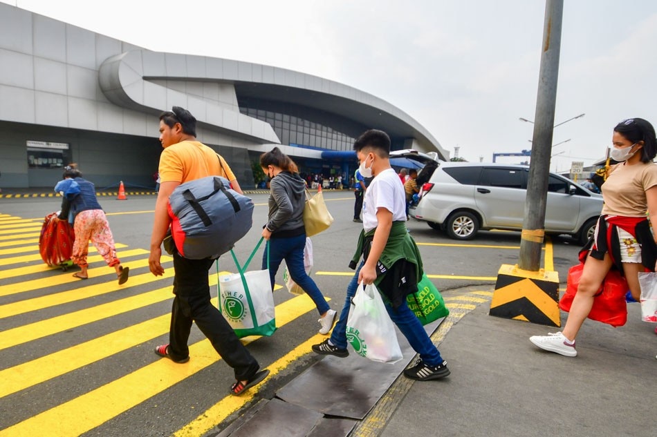 Passengers arrive at the Northport Passenger Terminal in Manila on April 3, 2023. Mark Demayo, ABS-CBN News