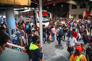 Travelers fill bus station on Holy Week rush