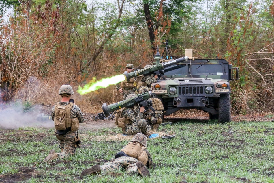 Members of the Philippine and US Armed Forces participate in a live fire exercise of Javelin missiles as part of Balikatan 2023 in Fort Magsaysay, Nueva Ecija on April 13, 2023. Jonathan Cellona, ABS-CBN News
