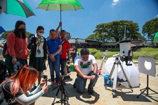 LOOK: Filipino sky watchers observe partial solar eclipse