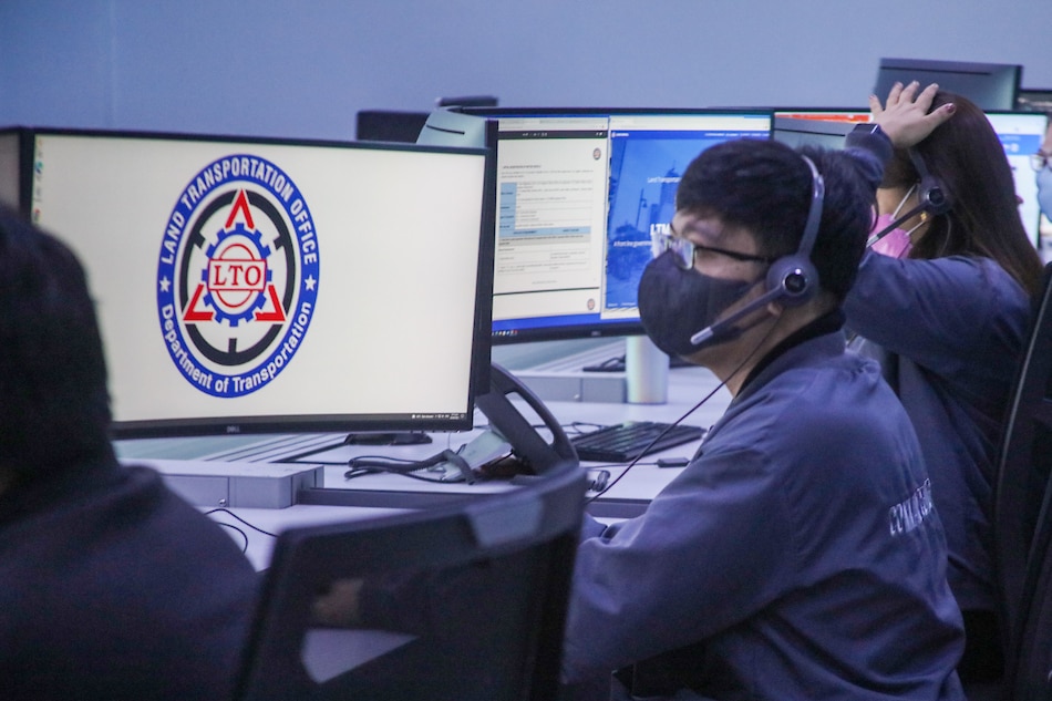 The LTO command center monitors traffic situations in major roads at the Department of Transportation headquarters in Quezon City on June 3, 2022, Jonathan Cellona, ABS-CBN News/File