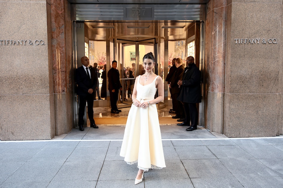 Anne Curtis attends Tiffany & Co. reopening of NYC flagship store The Landmark with ribbon cutting ceremony on April 26, 2023 in New York City. Dimitrios Kambouris, Getty Images for Tiffany & Co./AFP