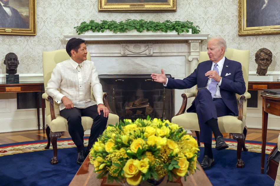 US President Joe Biden with President Ferdinand R. Marcos Jr. during the bilateral meeting at the oval office of the White House in Washington D.C. on May 01, 2023. KJ Rosales, PPA/pool