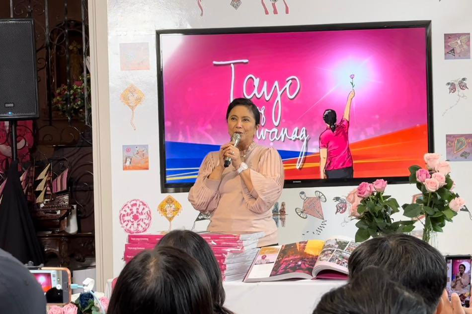  Leni Robredo leads the launching of the coffee table book 'Tayo ang Liwanag' featuring photos taken during the 2022 elections. Photo courtesy of Angat Buhay