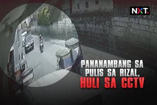 Pananambang sa pulis sa Rizal, huli sa CCTV
