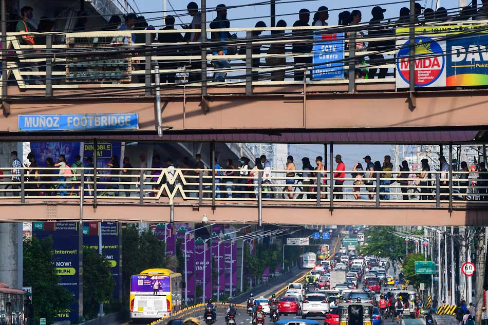 Passengers line up for the EDSA Bus Carousel at Roosevelt Station in Quezon City on April 25, 2023. Mark Demayo, ABS-CBN News/File