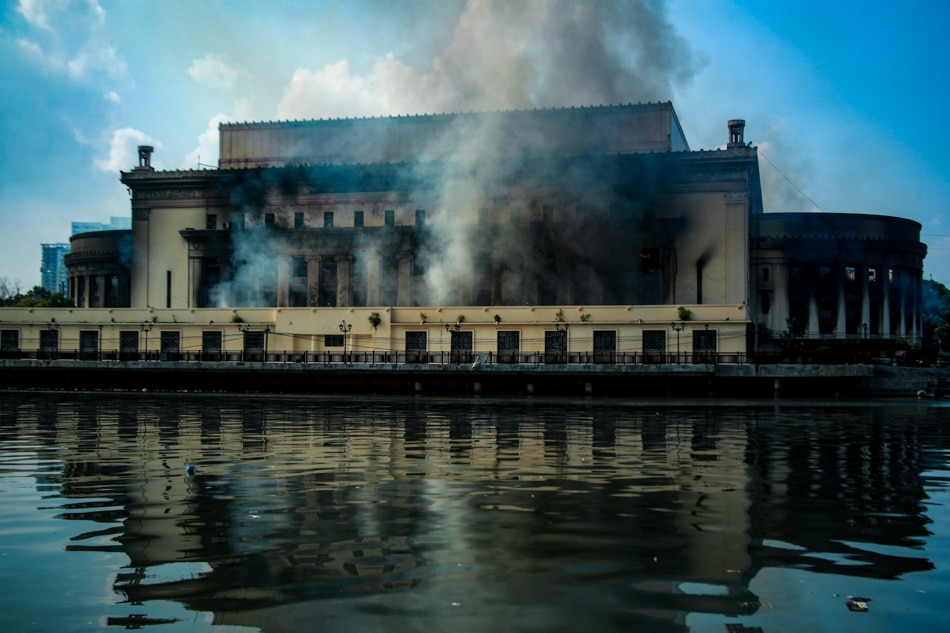 The Manila Central Post Office, a.k.a Post Office Building, a.k.a. PhilPost headquarters, met a tragic fate on Monday, after a raging fire that started at midnight consumed most of the colonial period building. Photo by Jonathan Cellona, ABS-CBN News