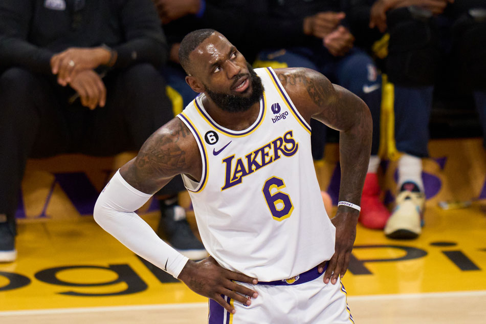 Los Angeles Lakers forward LeBron James looks down the court during the first half of the NBA Western Conference Finals game at Crypto.com Arena in Los Angeles, California, USA, May 20, 2023. Allison Dinner, EPA-EFE.