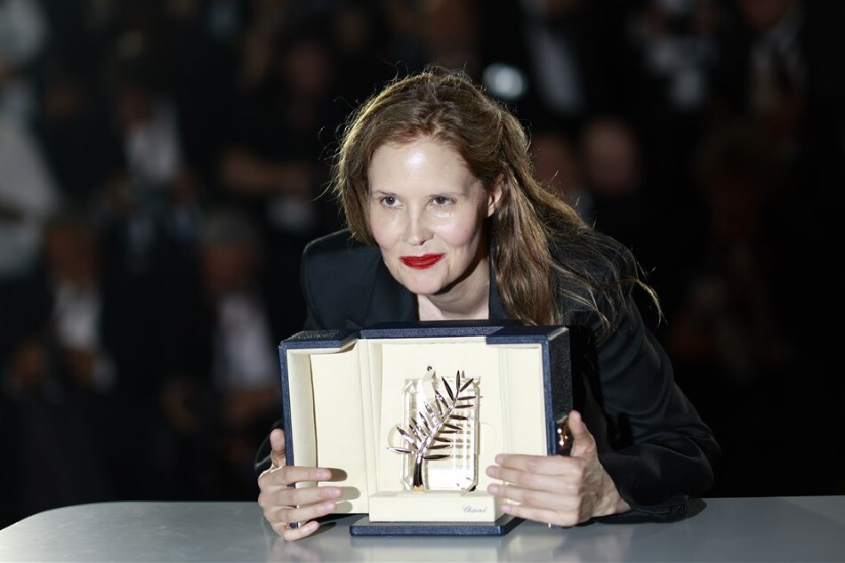 French director Justine Triet winner of the Palme d'Or for the film 'Anatomie d'une Chute' (Anatomy of a Fall), poses during the Award Winners' photocall at the Closing Ceremony of the 76th annual Cannes Film Festival, in Cannes, France, 27 May 2023. Guillaume Horcajuelo, EPA-EFE