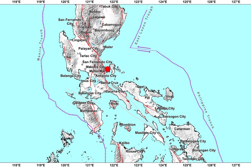 4.9-magnitude quake hits Quezon Province, tremor felt in NCR