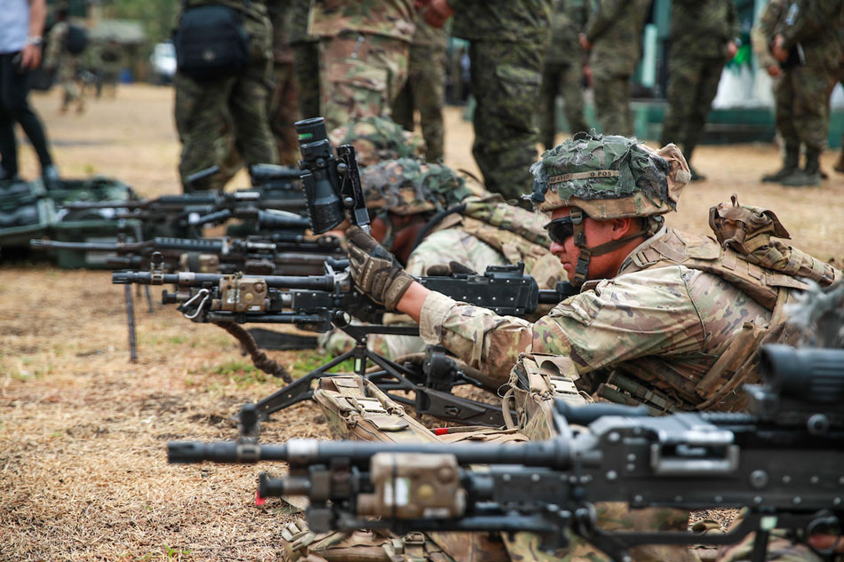 Members of the US Army snipers demonstrate their skills at Range 2, Fort Magsaysay in Nueva Ecija, as part of the 2023 Balikatan Exercises. Jonathan Cellona, ABS-CBN News
