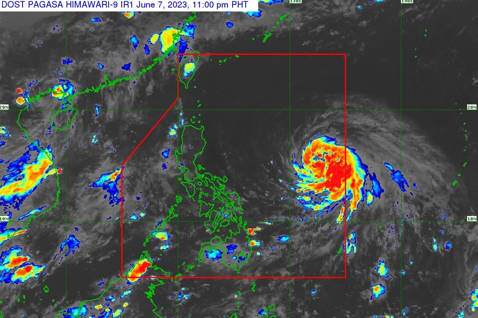 Satellite image of Severe Tropical Storm Chedeng. PAGASA.