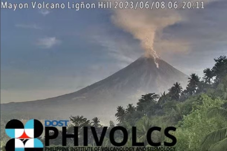 Screen grab from Phivolcs camera footage