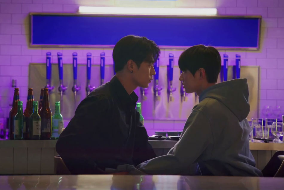  Park Seo-ham (left) and Park Jae-chan (right) in the hit Korean boys’ love series ‘Semantic Error.’ Screengrab from video on GagaOOLala’s YouTube channel