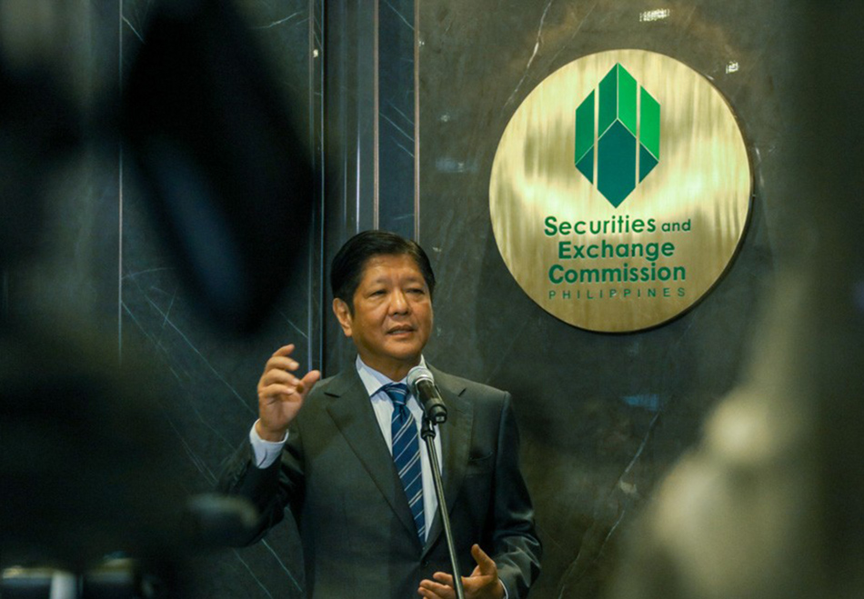 President Ferdinand Marcos, Jr. graces the 85th Anniversary of the Securities and Exchange Commission (SEC) as company registrar in Makati City on June 22, 2023. The agency, which manages the registration and supervision of corporations operating in the country, also had the inauguration of its headquarters. Jonathan Cellona, ABS-CBN News