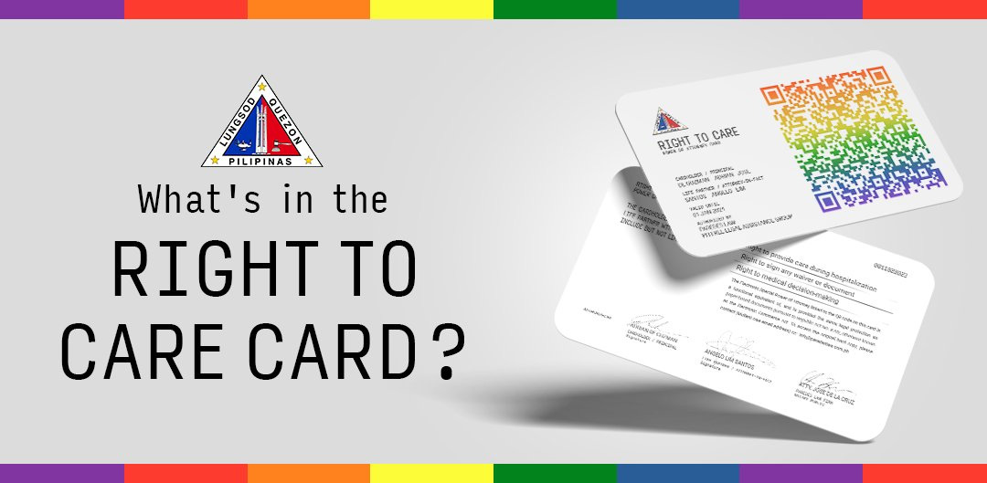 Quezon City continues to lead equality programs through the Right to Care Card. Photo from @RightToCareCard/Twitter