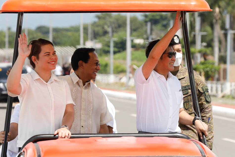 President Ferdinand Marcos Jr. and Vice President Sara Duterte join the Department of Public Works and Highways in unveiling a road development project during the inauguration of the Davao City Coastal Bypass Road Project (Segment A) in Davao City on July 1, 2023. The project aims to strengthen Davao City’s road network by reducing travel time from the Taril Area to the city proper and serve as an alternative route to Davao–Cotabato Road and ABS-CBN Diversion Road to ease traffic congestion from the Central Business District. Alfred Frias, PNA/file