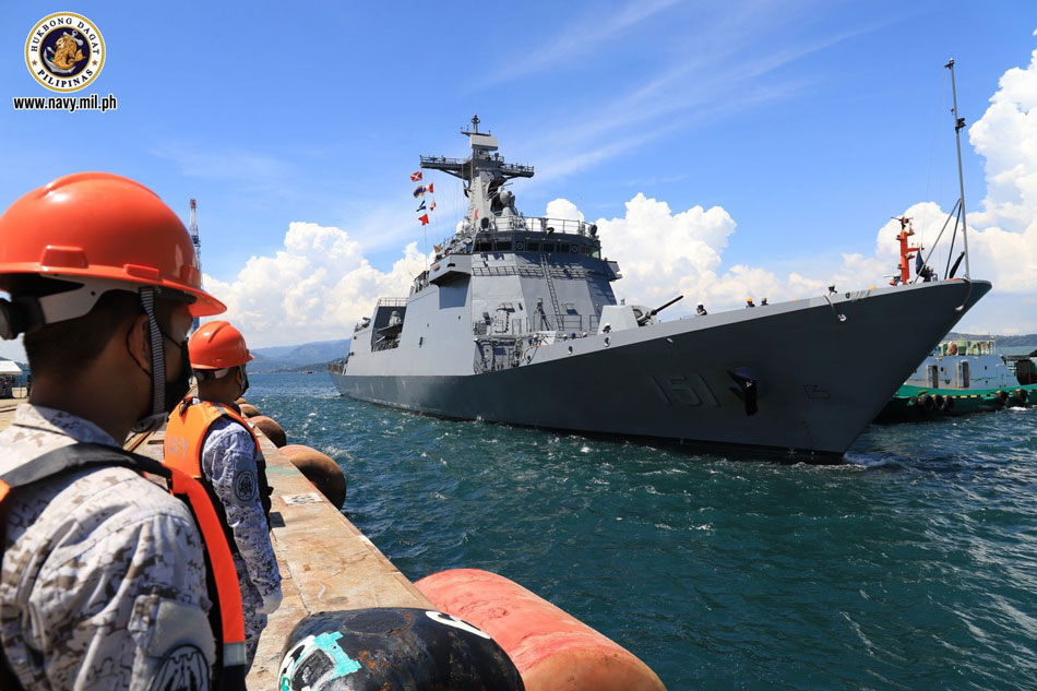 Symbolic docking ng BRP Antonio Luna sa Subic Bay. Larawan mula sa Philippine Navy/Facebook