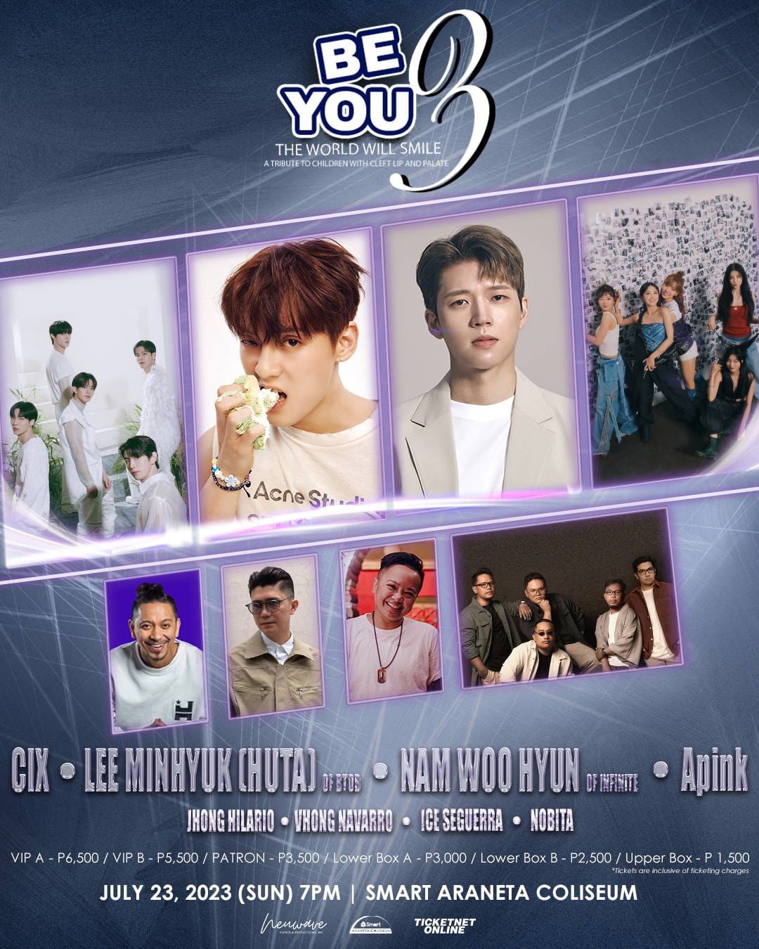 The official poster for the Be You 3 concert, happening at the Araneta Coliseum on July 23. Photo courtesy of Neuwave Events and Productions