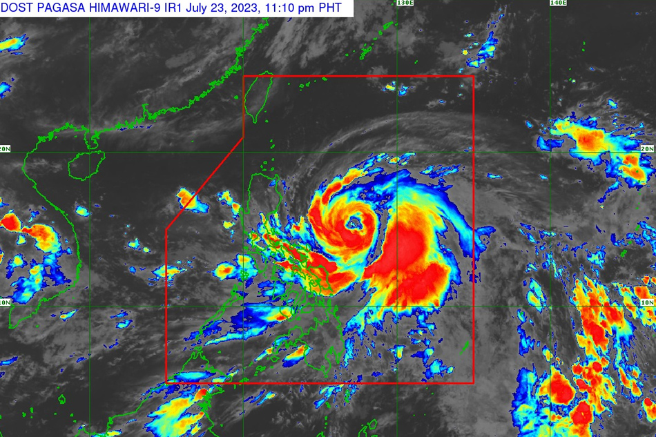 Satellite image of Typhoon Egay. PAGASA