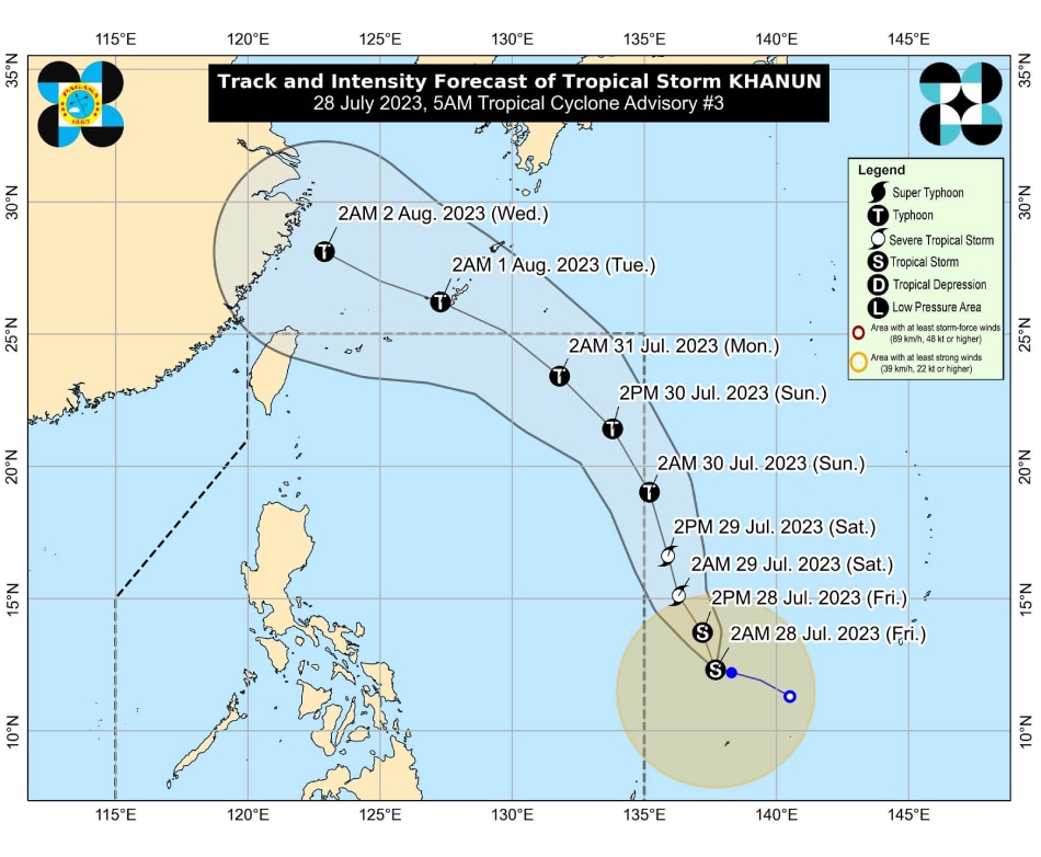 Khanun now a tropical storm, will typhoon by Sat ABSCBN News