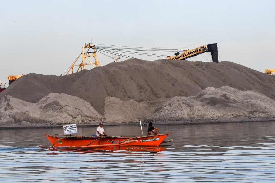  Fishermen from Cavite, Las Piñas, Parañaque, Navotas, and Bulacan conduct a fluvial protest, calling for their welfare and livelihood amid an ongoing reclamation project happening in front of the Philippine Senate in Pasay City on February 28, 2023. Mark Demayo, ABS-CBN News/File 