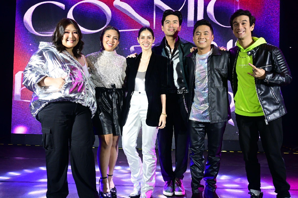 Christian Bautista with his new NYMA family (from left) Frances Cabatuando, Abi Marquez, Kat Bautista, Buji Barbiera and Raco Ruiz
