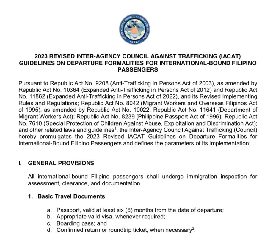 travel guidelines philippines iacat