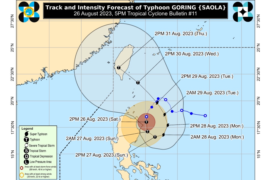 More Areas Under Typhoon Signals As Goring Intensifies | ABS-CBN News