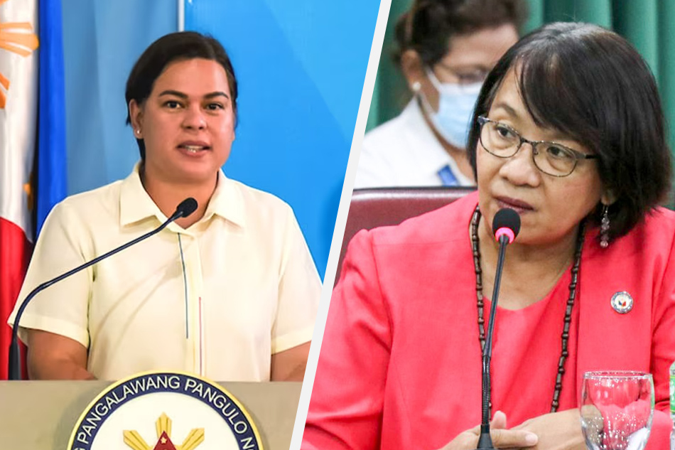 House Deputy Minority Leader France Castro and Vice President Sara Duterte. Maria Tan, ABS-CBN News and Press and Public Affairs Bureau.