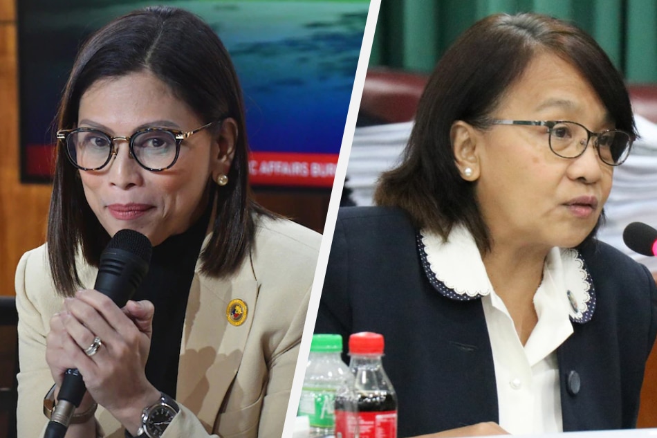 Rep. Stella Quimbo and Rep. France Castro. Mark Demayo, ABS-CBN News/Press and Public Affairs Bureau handout
