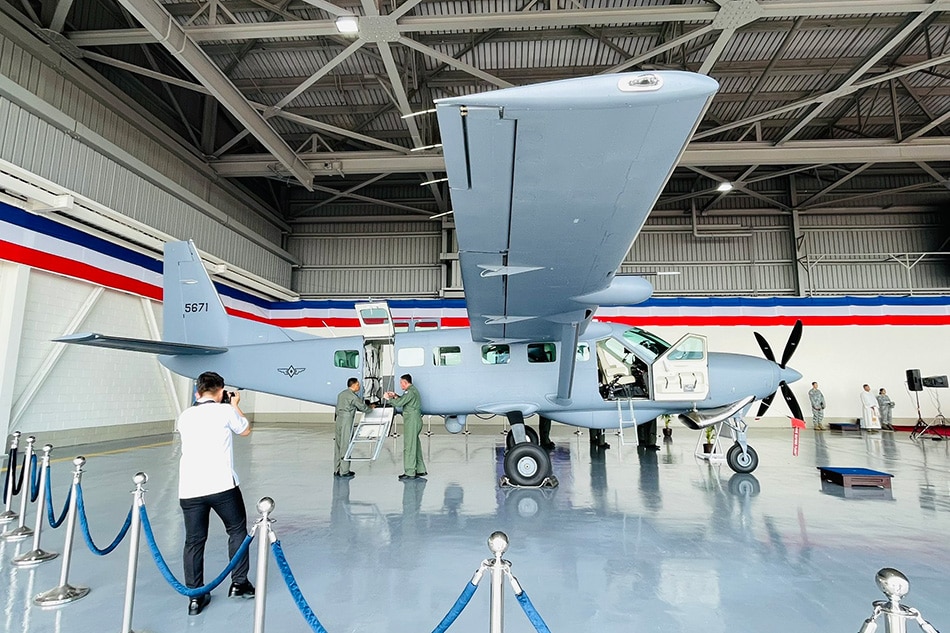 The new Cessna-208B Grand Caravan intelligence, surveillance and reconnaissance (ISR) aircraft turned over by the United States to the Philippine Air Force. Bianca Dava, ABS-CBN News