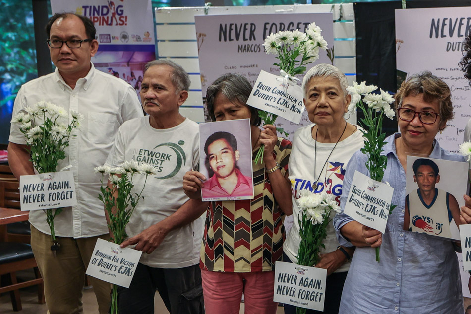 Justice for victims of martial law, extra-judicial killings sought