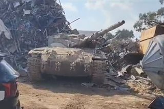 Lumang tangke ninakaw sa base militar ng Israel, natagpuan sa junkyard