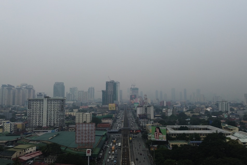 A haze hovers over the affecting southern parts of Metro Manila on September 22, 2023 as viewed from Quezon City. Maria Tan, ABS-CBN News