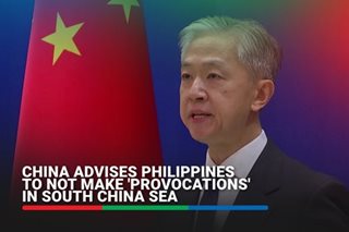 China advises Philippines to not make 'provocations' in South China Sea