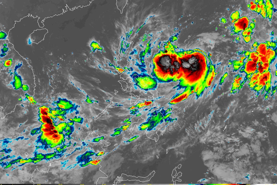 Tropical storm Jenny intensifies over Philippine Sea